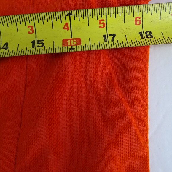 J Crew Orange Double Breasted Knit Blazer Jacket Women Size S 3/4 Sleeve Work - Picture 6 of 9